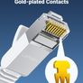 Ethernet Cable 10M, Flat RJ45 LAN Gigabit CAT 6 Network Cable, Pure Copper Core High-Speed 1000Mbps for 250Mhz/s Patch Cord Internet Cable for Xbox Switch PS5 PS4 Extender Router Modem Image 4