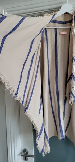 SASS & BIDE 100% Line Seqinned Striped Drape with Pockets - Rrp 220 AUD