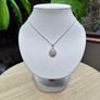 Sterling Silver 925 Cubic Zirconia Cluster Oval Pendant Necklace 4.9g Image 2