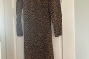 M&amp;S leopard print midi dress