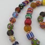 Vintage Venetian Style MultiColor Mix Glass With old Face Glass Pendant Necklace Image 7