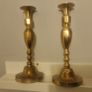 Antique Brass Candleholders Image 4