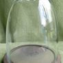 Vintage Glass Dome on Wooden Base Image 2
