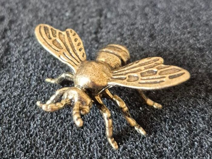 3 brass bees. Solid brass.