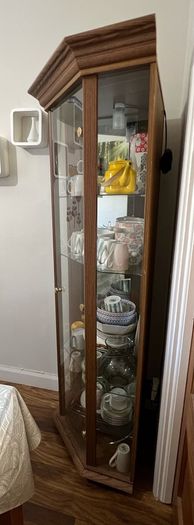 Wooden Corner Display Cabinet