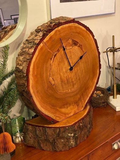 Artisan Handmade Wooden Freestanding Clock - Large 60cm Silent Timepiece