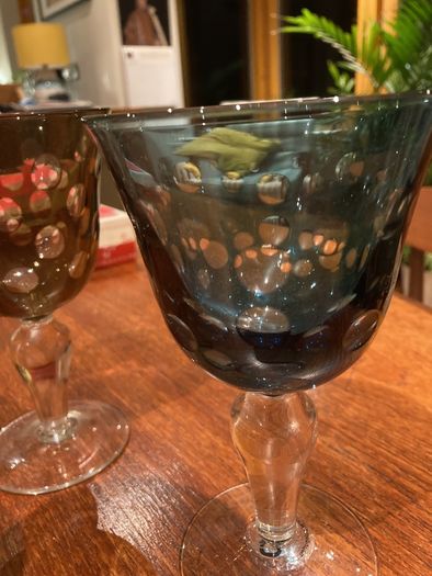 Luxury Wine Glasses -Pols Potten  Multicolour Cuttings Wine Glass - Luxury Glass