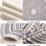 Round Rug Bohemian 4FT/120cm Circle Area Rug Cotton Rug Washable Round Rug Geometric Pattern Printed Hand Woven Carpet with Tassels Floor Mat for Kitchen Living Room Laundry Playroom Image 5