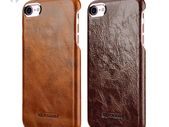 iPhone 7 Metal Ring Oil Wax Leather Back Cover