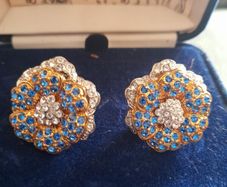 Costume Jewellery Earrings. Camrose & Kross reproduction of the jewellery worn by Jackie Kennedy