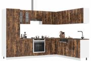 14 Piece Kitchen Cabinet Set Smoked Oak