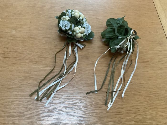 Fabric flower candle holders