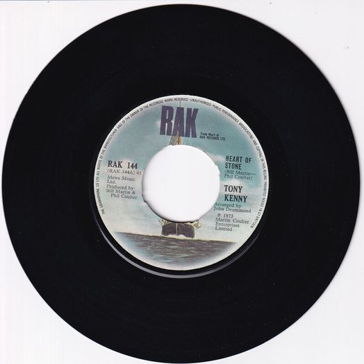 Tony Kenny Heart Of Stone Uk Press 1973 Rak Records