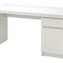 IKEA MALM White Desk 140x65 - Office / Study / Computer Desk with Storage Image 2