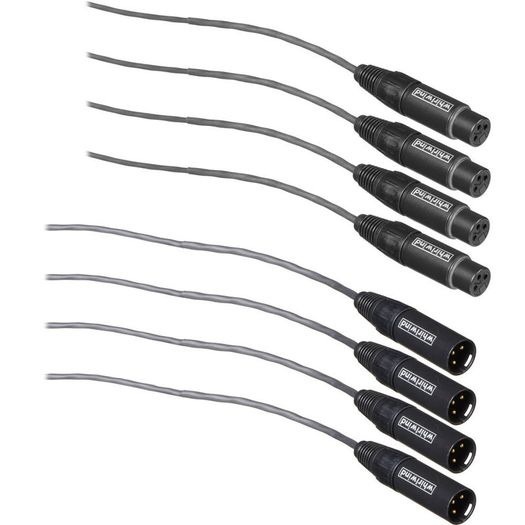 Whirlwind Medusa Multitrack Series Snake - 4 XLR Female Fan to 4 XLR Male Fan 10 Ft