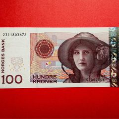 NORWAY  100  Kroner  2006 . Pick  49 ( Uncirculated )