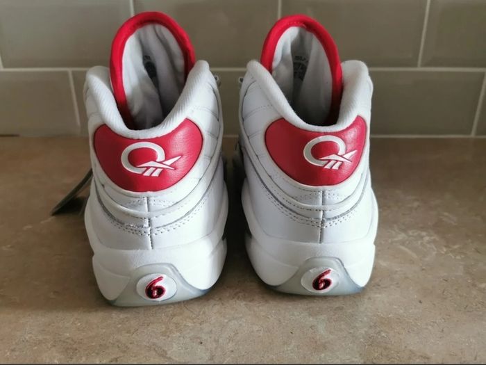 Reebok Classics Question Mid GX0230 White Red 6 Limited New Size EUR40.5 US8 UK7