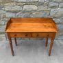 Victorian Pine Side Table with Gallery Back. Image 2