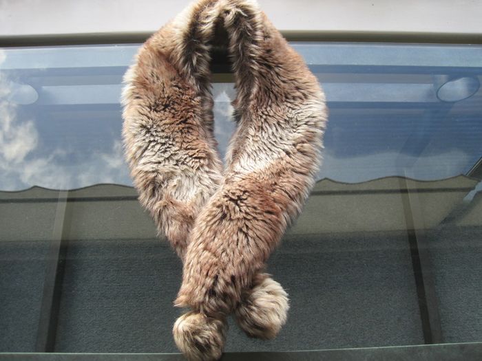Stunning Long Faux Fur Scarf with Tassels