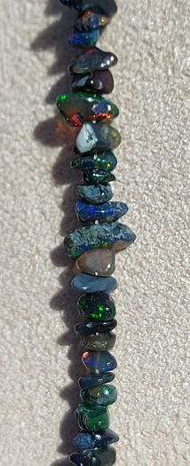 44ct Black Opal Necklace 46cm