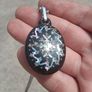 Mid 19th Century Mother Of Pearl Jet Mourning Pendant (Double Sided Engraving) Image 7