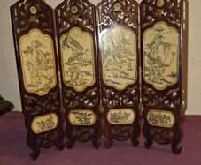 Vintage Chinese miniature table screen