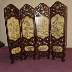 Vintage Chinese miniature table screen