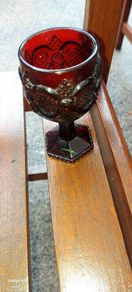 Ruby red cape cod goblet, collectors item,,sold as is ,see pictures for condition,,buyer collects or pays postage thank you.