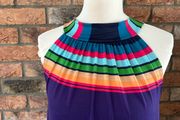 Colourful Tie-neck Summer Dress