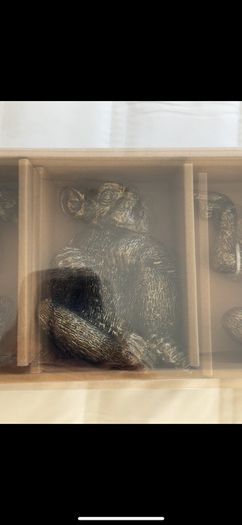 Decorative Three Monkey Ornaments Brass Look