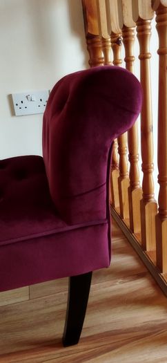 Velvet Bench  Wine/Burgundy