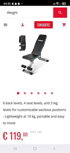 Adjustable weight bench