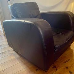Leather Armchair - Art Deco style