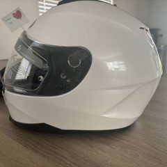 HJC White motorbike helmet
