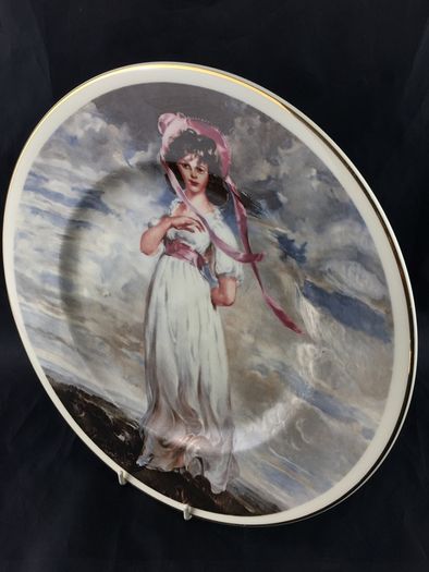 Vintage Fenton cabinet plate, Christmas gift