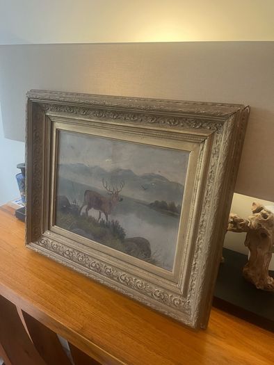 Antique Highland Oil on Canvas