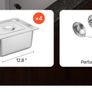 Buffet Food Warmer Stainless Steel 4 Pans with Glass Shield Commercial Countertop Bain Marie 220v Image 4