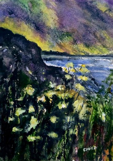 Connemara purple watercolour