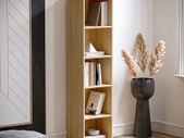 Oxford 5 Tier Cube Bookcase, Oak Wooden Shelving Display Storage Unit Office Living Room Furniture