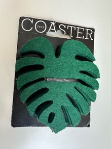 Monstera Leaf Felt Coasters