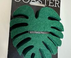 Monstera Leaf Felt Coasters
