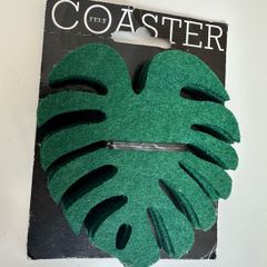 Monstera Leaf Felt Coasters