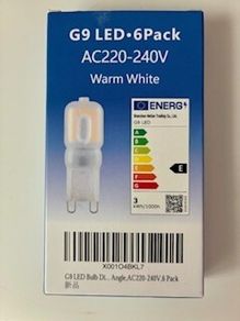 G9 LED dimmable light bulbs (6 pack)