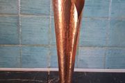 Tall solid Copper Arts and Crafts hammered Vase