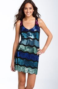 As u wish above the knee V-neck sequin dress size L UK14/16 EU42/44 Postage included