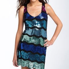 As u wish above the knee V-neck sequin dress size L UK14/16 EU42/44 Postage included