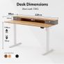 Electric Adjustable Height Desk with 2 Drawers Image 2