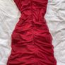 Pink vanilla dark red ruched mini halter dress Image 7