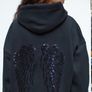 Navy Angel Wings Sequin Hoodie. New. Size M Image 3