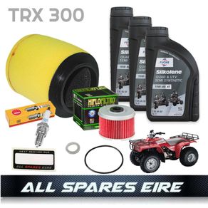 Honda Trx300 Big Red Quad/atv Service Kit 1988-2000 Inc Air, Oil Filters, Plug..
